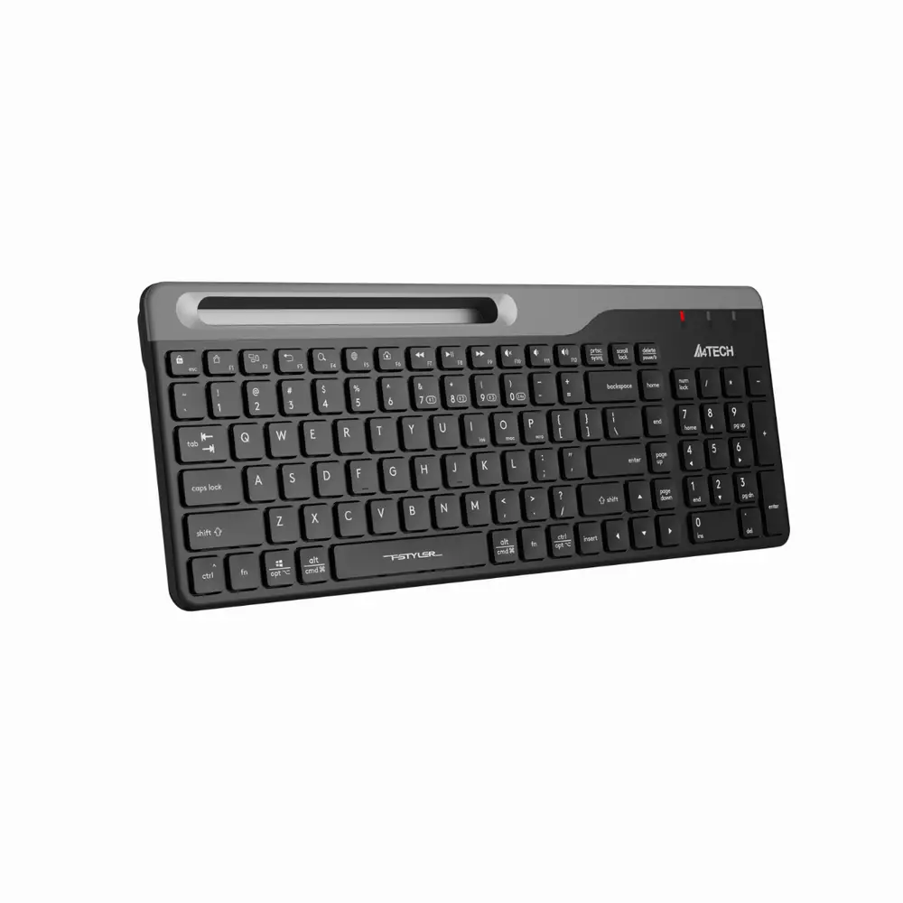 Безжична клавиатура A4tech FBK25 Bluetooth 2.4G Black БДС стойка за телефон