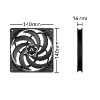 Вентилатор ARCTIC P14 SLIM PWM PST 140mm - ACFAN00268A