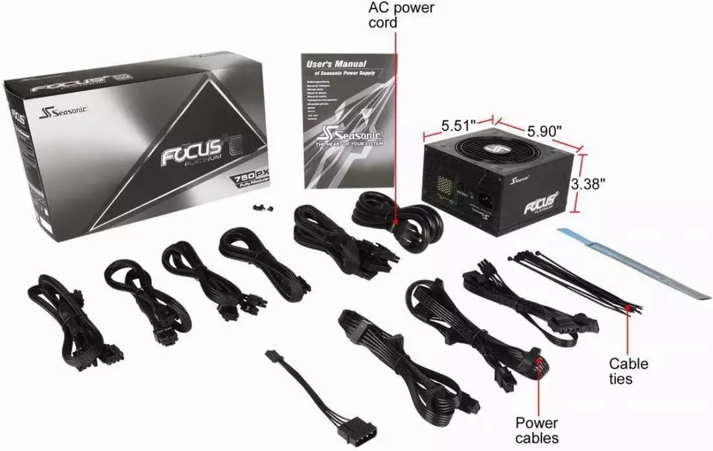 Захранване Seasonic Focus Plus 750W 80 Plus Platinum PSU - SSR-750PX