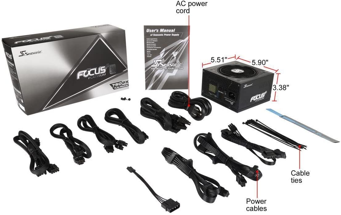 Захранване Seasonic Focus Plus 750W 80 Plus Platinum PSU - SSR-750PX
