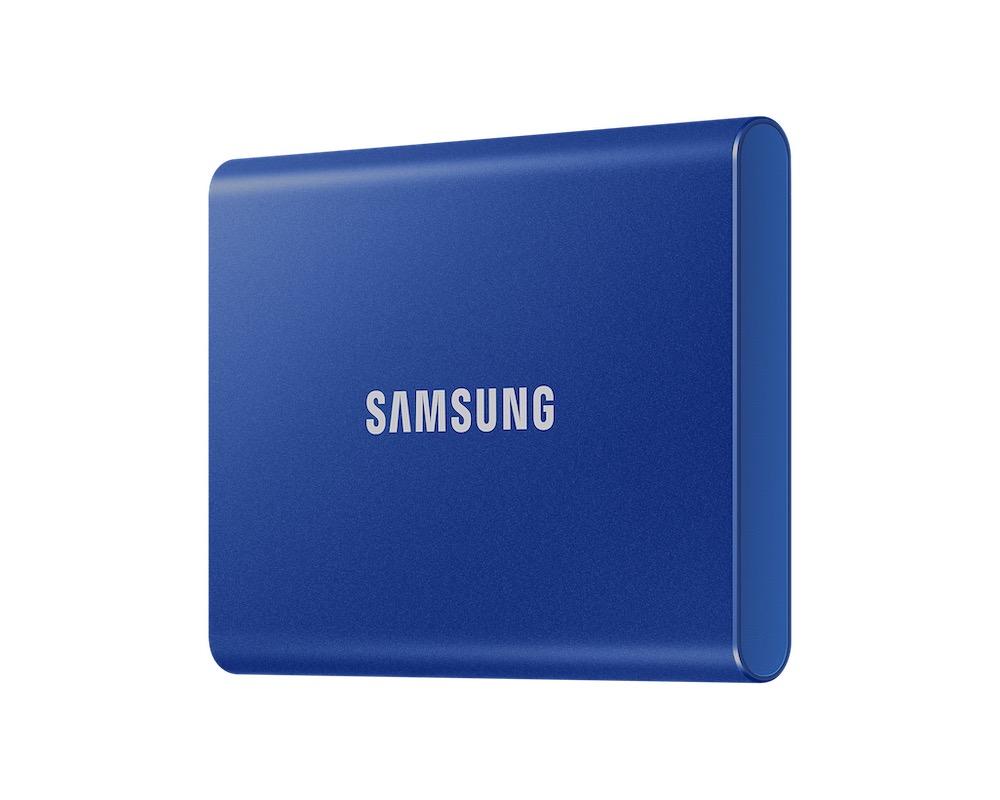 Външен SSD Samsung T7 Indigo Blue SSD 2TB USB-C Blue