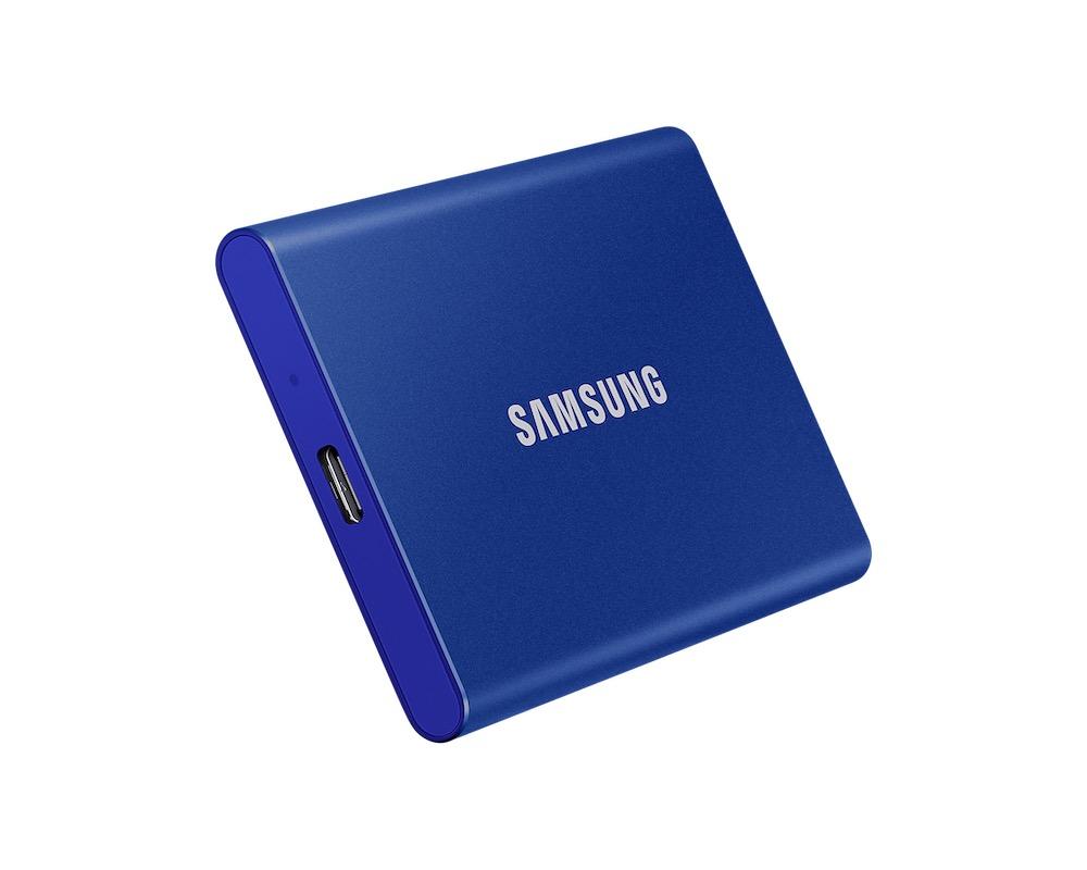 Външен SSD Samsung T7 Indigo Blue SSD 2TB USB-C Blue