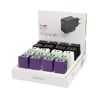 Зарядно 220V HAMA, 2 x USB, 2.4 A, Различни цветове