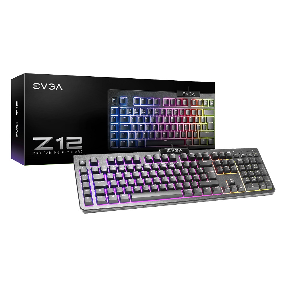 Геймърска клавиатура EVGA Z12 RGB Gaming Keyboard RGB Backlit - 834-W0-12UK-K2