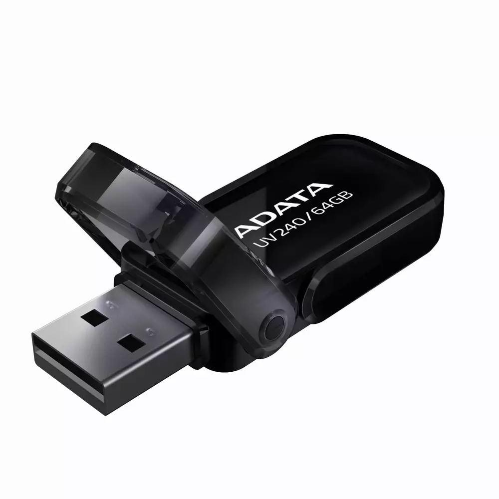 USB памет ADATA UV240 64GB USB 2.0 Black - AUV240-64G-RBK