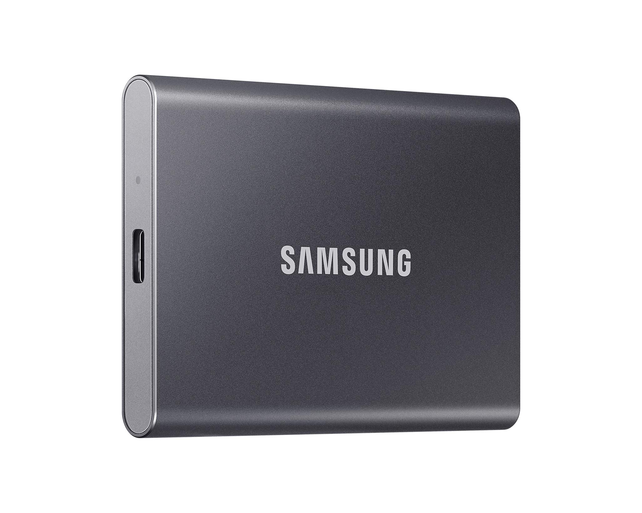 Външен SSD Samsung T7 Titan 1TB NVMe USB-C Grey - MU-PC1T0T/WW