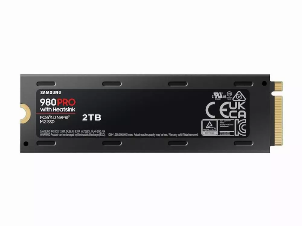 Диск SSD Samsung 980 PRO с Heatsink 2TB M.2 2280 NVMe PCIe Gen 4.0 x4 - MZ-V8P1T0CW