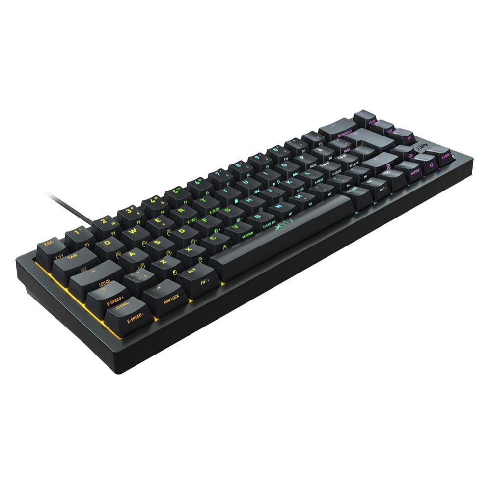 Геймърскa механична клавиатура XTRFY K5 Black 65% Hotswap RGB US Layout Kailh Red