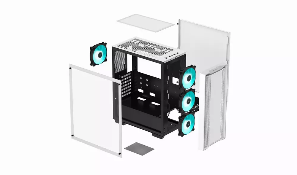 Кутия DeepCool CK560 EATX Mid-Tower Case RGB White