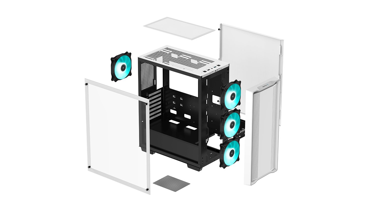 Кутия DeepCool CK560 EATX Mid-Tower Case RGB White