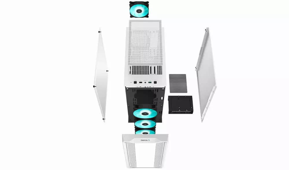 Кутия DeepCool CK560 EATX Mid-Tower Case RGB White