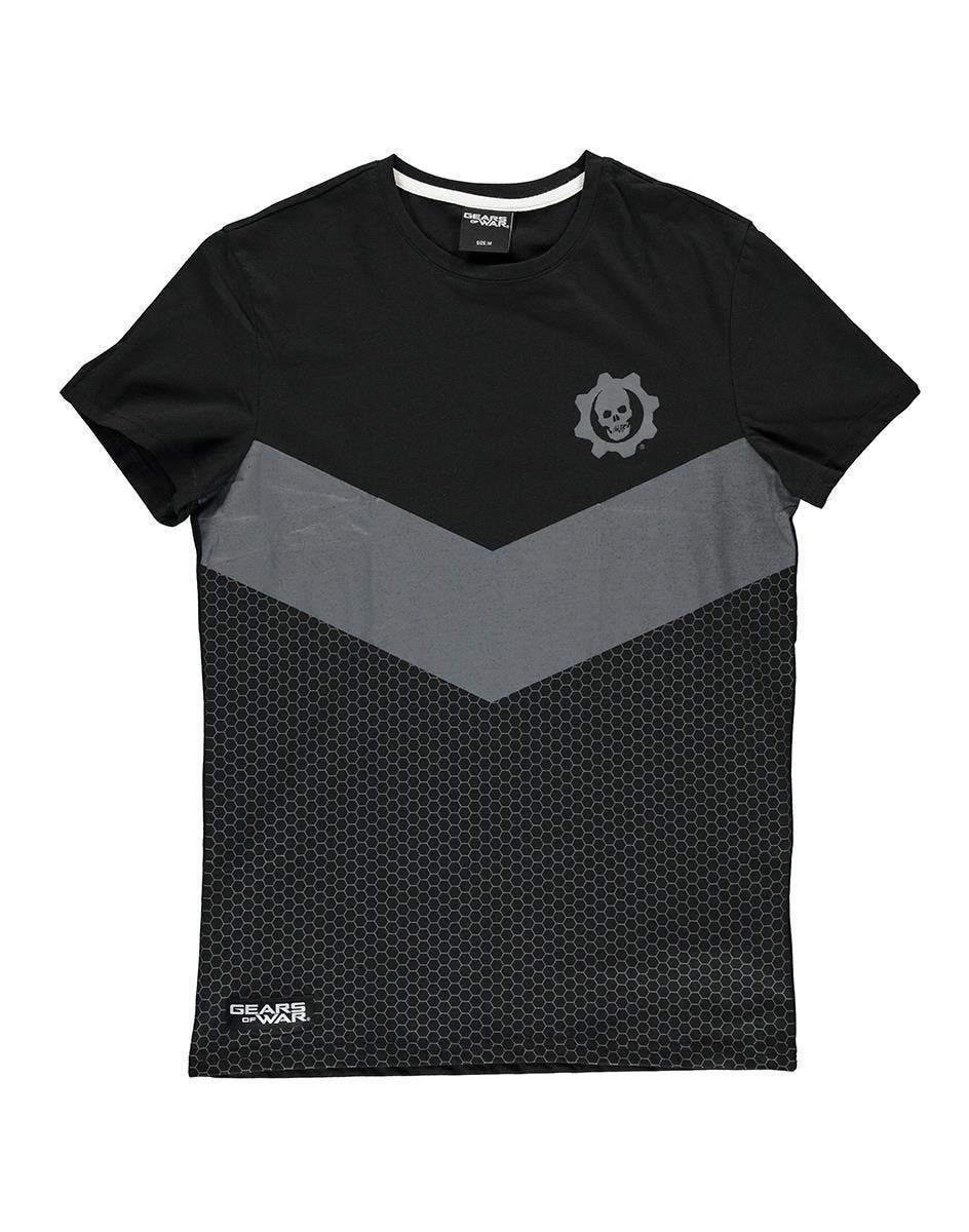 Тениска Bioworld Difuzed Gears of War, Tonal Colorblock, Мъжка, XXL, Черен