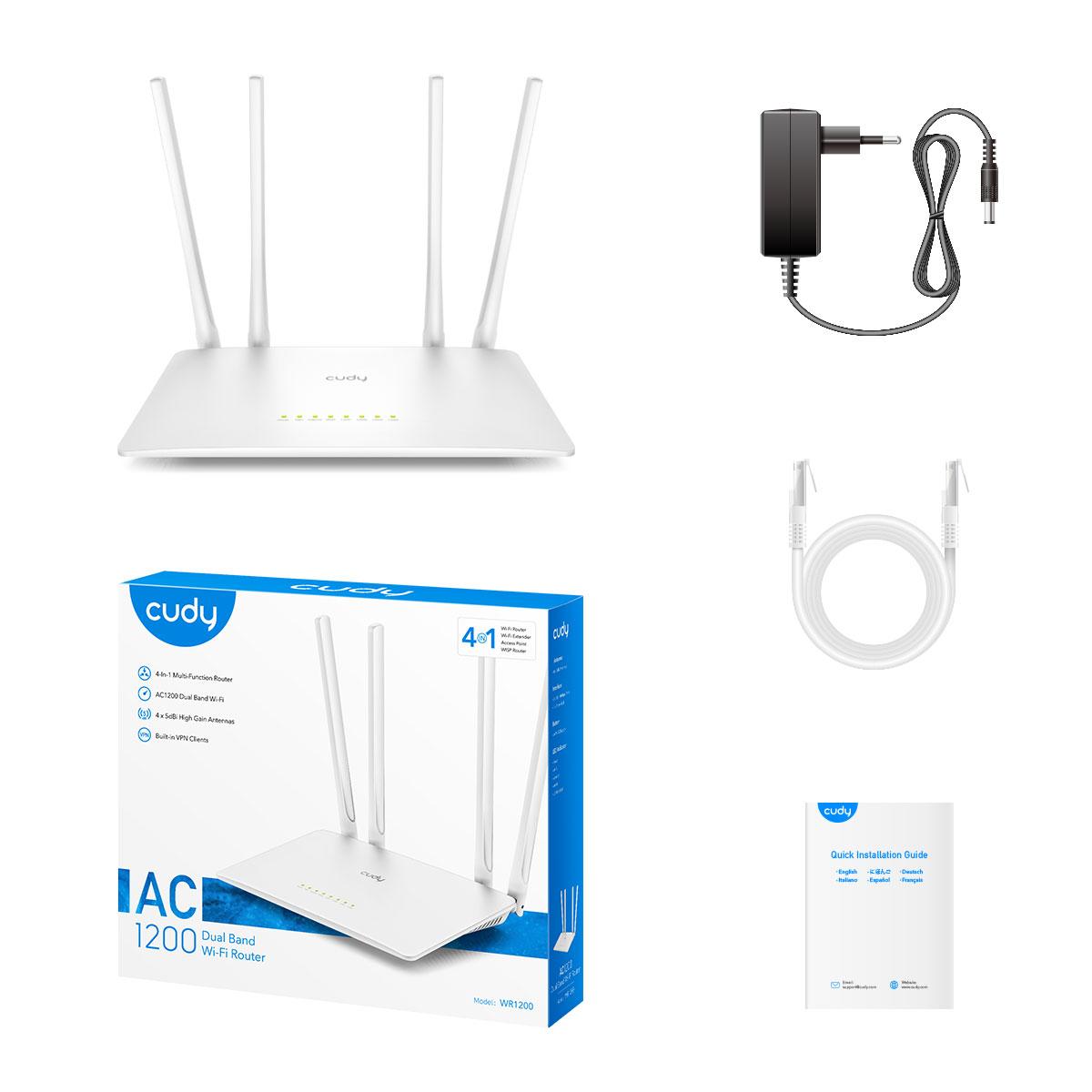 Беспроводной роутер Cudy WR1200 AC1200