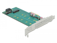 PCI Express x4 карта Delock към 1x M.2 Key B + 1x  M.2 NVMe M.2 Key M, Low Profile