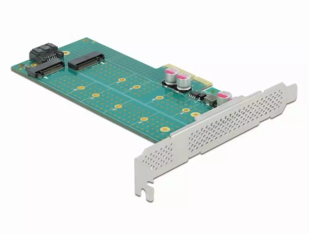 PCI Express x4 карта Delock към 1x M.2 Key B + 1x M.2 NVMe M.2 Key M, Low Profile