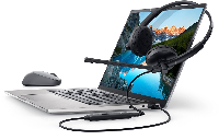 Слушалки Dell Stereo Headsed WH1022 - 520-AAVV-14