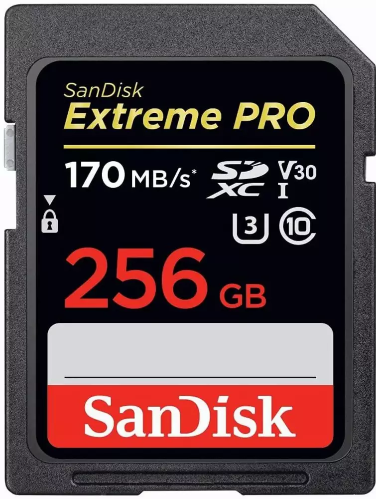 Карта памет SANDISK Extreme PRO, SDHC/SDXC, 256GB Class 10, U3, 170 Mb/s
