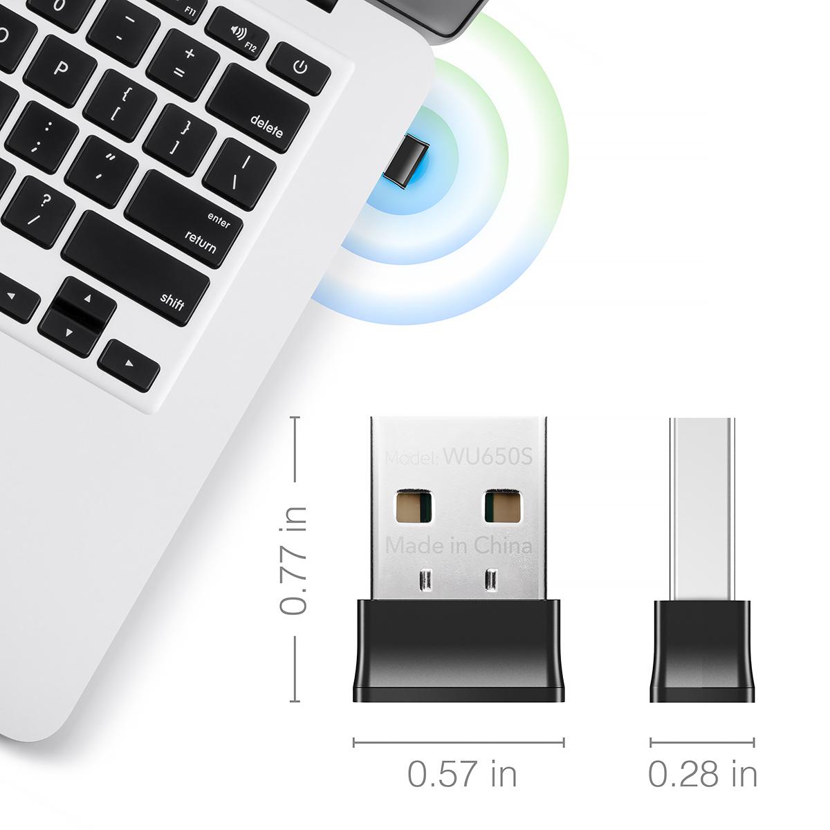 Безжичен нано адаптер Cudy WU650S, USB 2.0