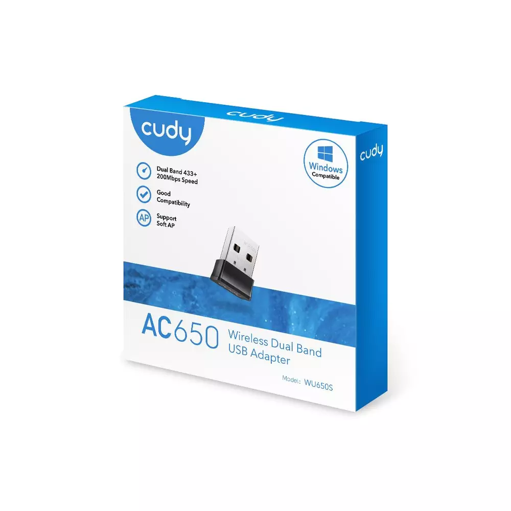 Безжичен нано адаптер Cudy WU650S, USB 2.0