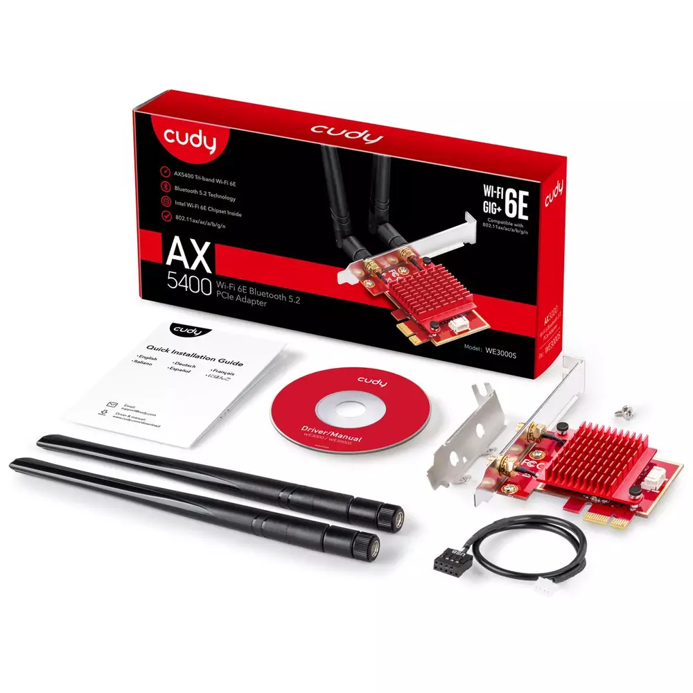 Мрежова карта Cudy WE3000S PCIe AX5400