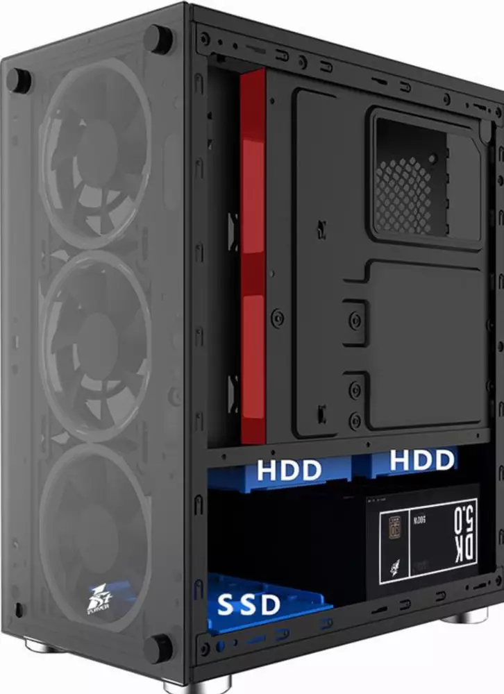 Кутия 1stPlayer X2 RGB Gaming Case mATX 3 Fans included