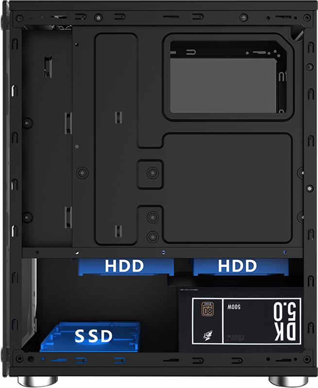 Кутия 1stPlayer X2 RGB Gaming Case mATX 3 Fans included
