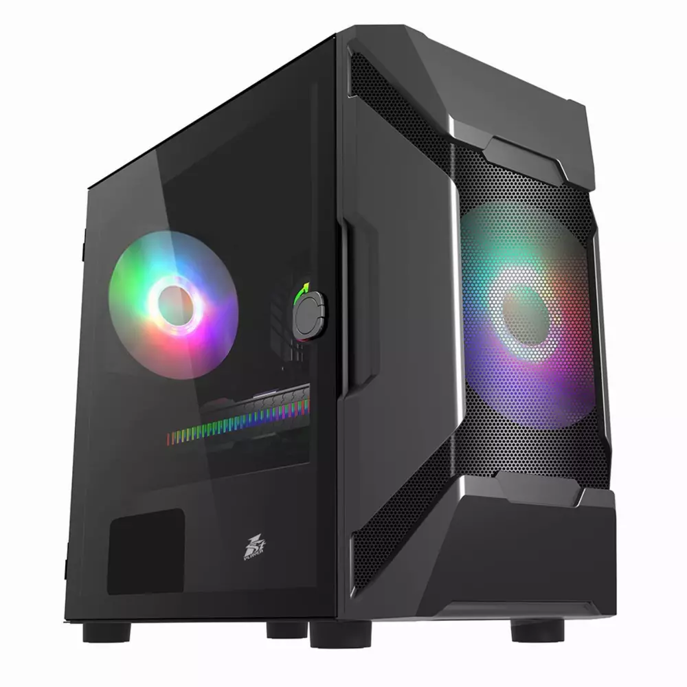 Кутия 1stPlayer D3 RGB Gaming Case mATX Black