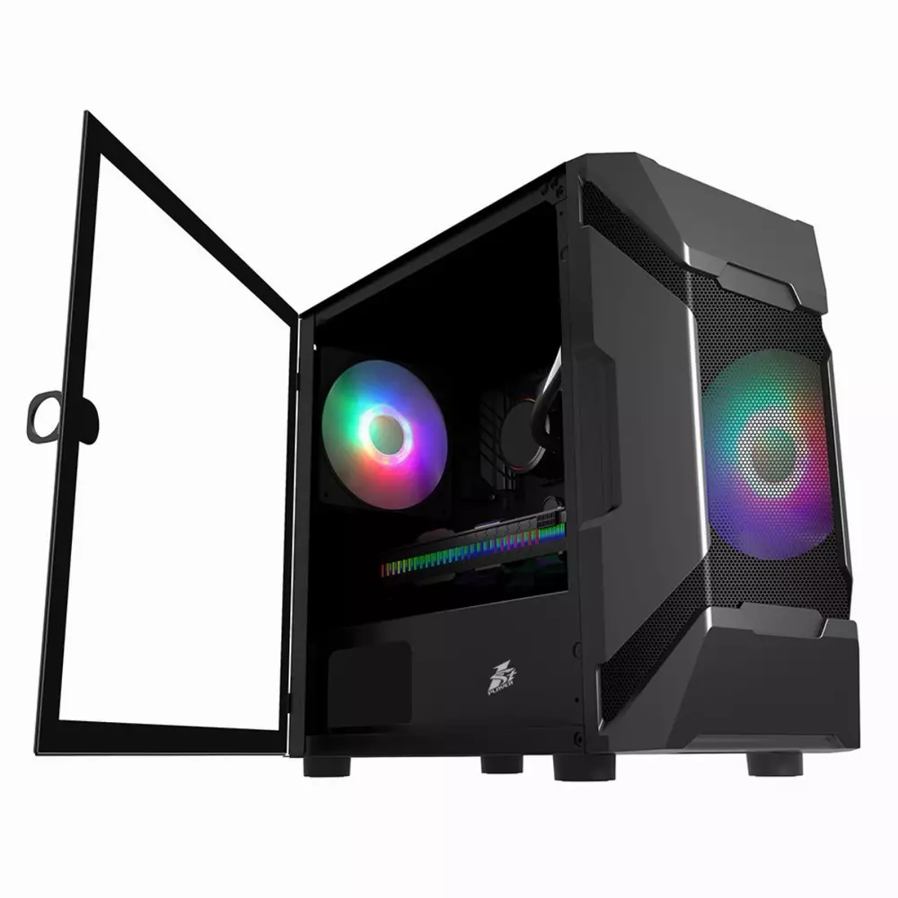 Кутия 1stPlayer D3 RGB Gaming Case mATX Black