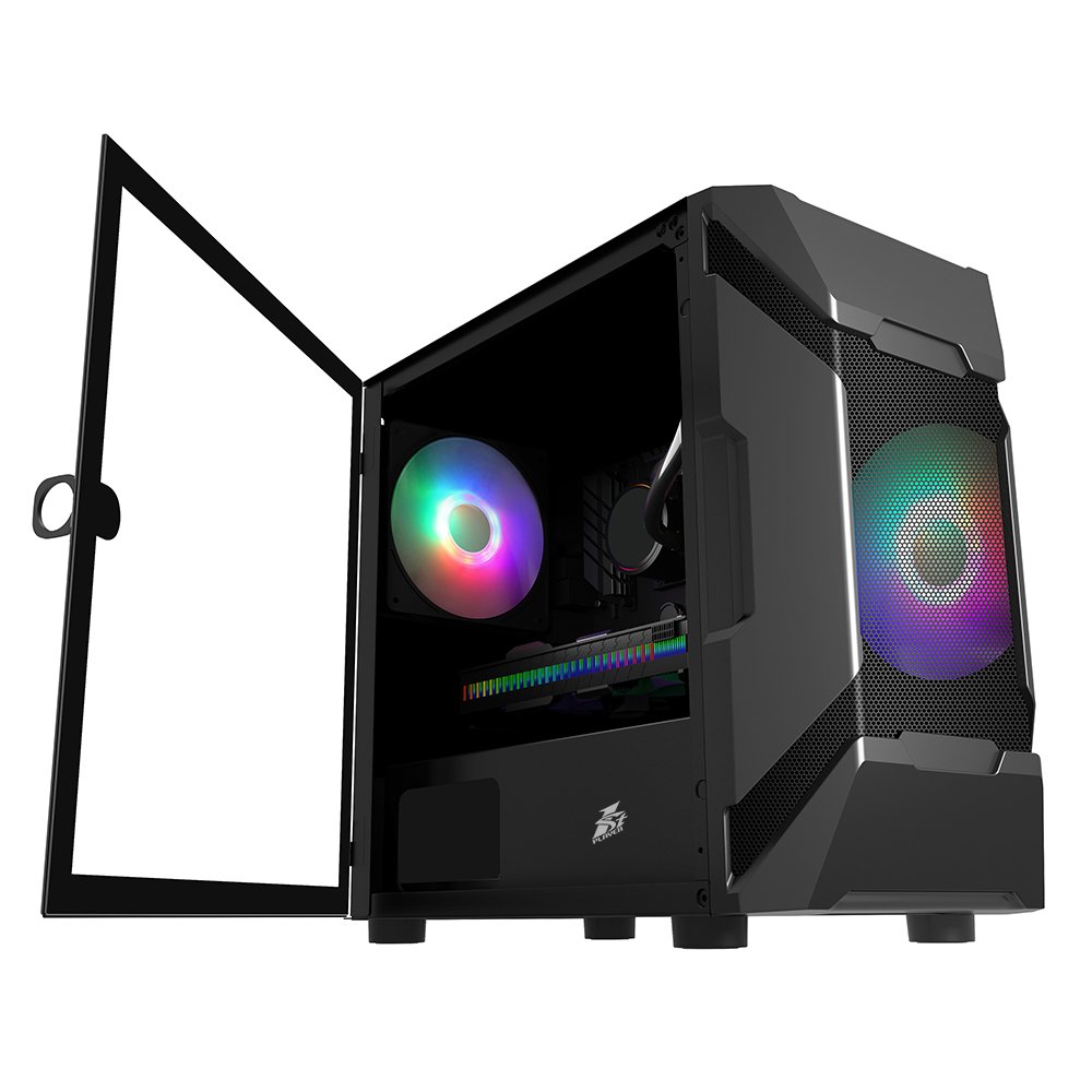 Кутия 1stPlayer D3 RGB Gaming Case mATX Black