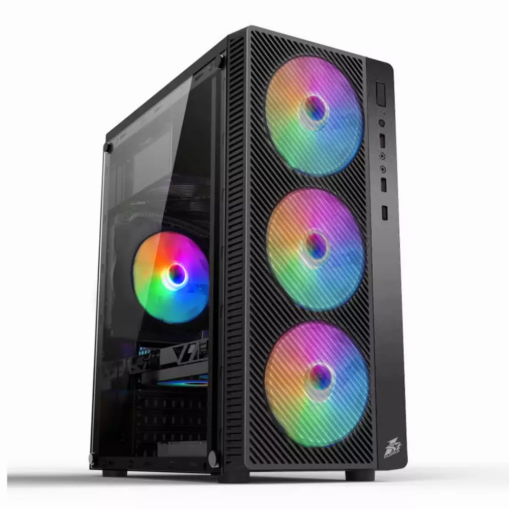 Кутия 1stPlayer A7 RGB Gaming Case ATX included 500W PSU 4 Fans