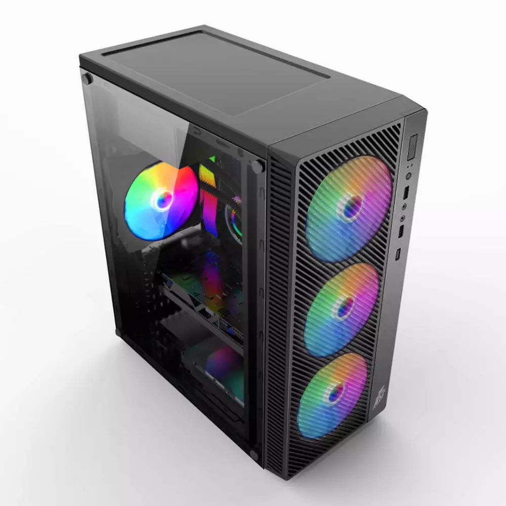 Кутия 1stPlayer A7 RGB Gaming Case ATX included 500W PSU 4 Fans