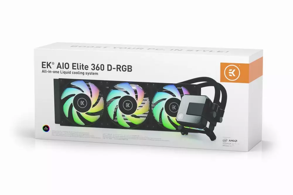 Водно охлаждане за процесор EK-AIO Elite 360 D-RGB 