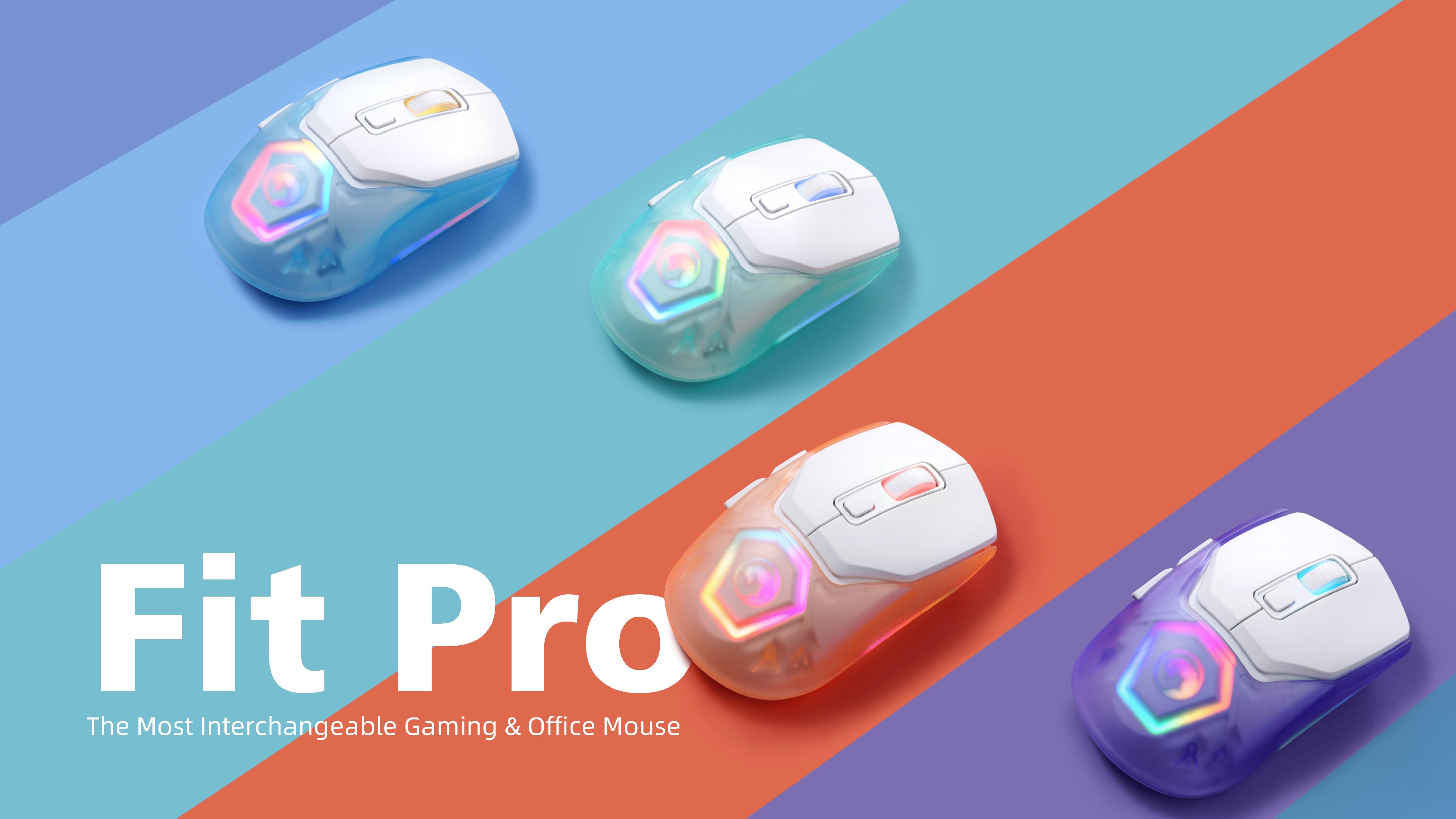 Геймърска мишка Marvo FIT PRO White