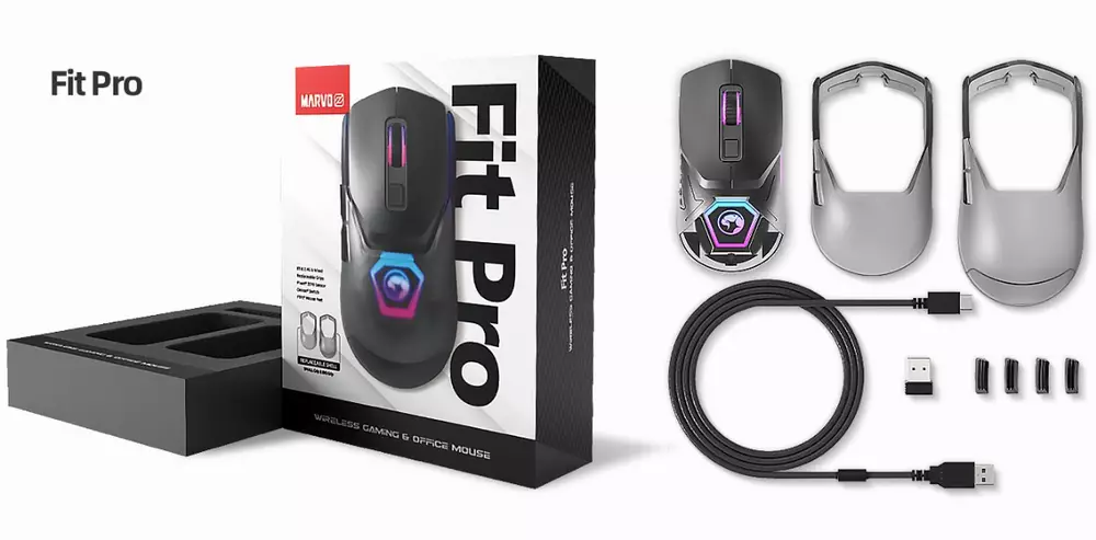 Геймърска мишка Marvo FIT PRO Black