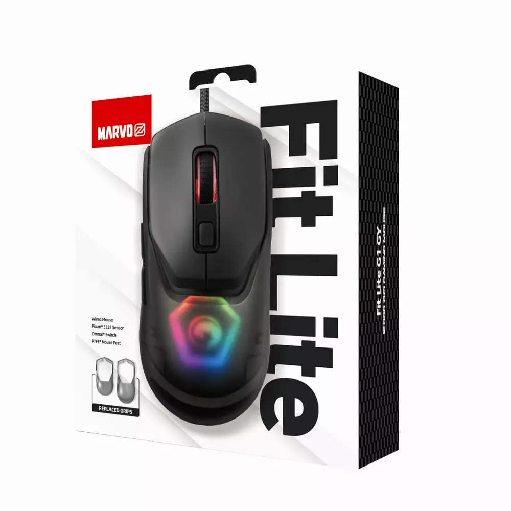 Геймърска мишка Marvo FIT LITE Black