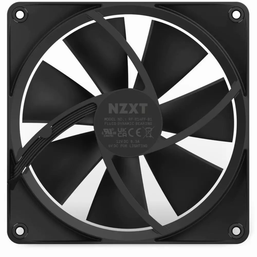 Вентилатор NZXT F140 RGB Black 140mm - RF-R14SF-B1