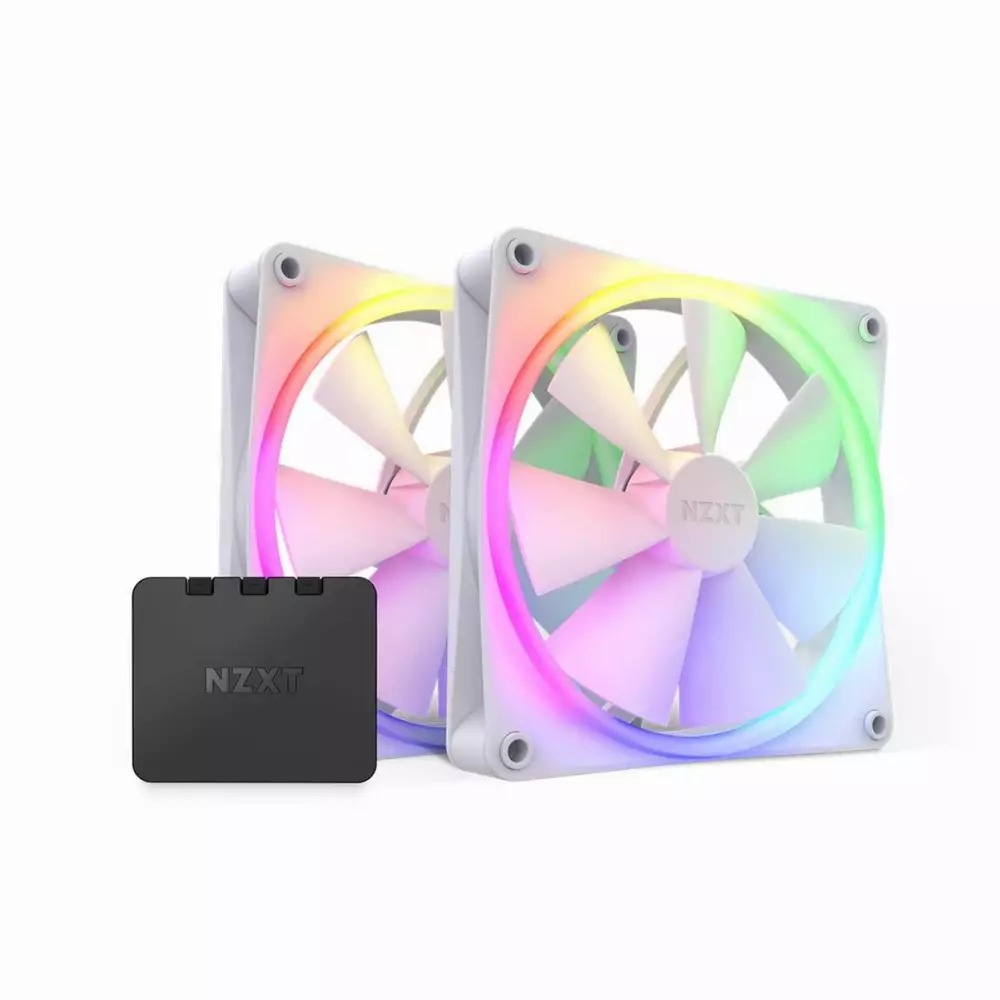 Вентилатори NZXT F140 RGB White 140mm + NZXT RGB контролер 2 pack