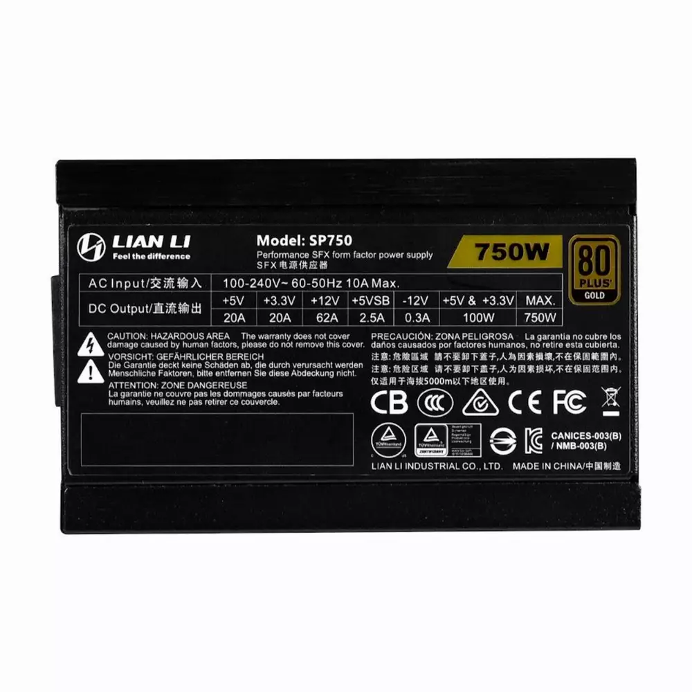 Захранване Lian Li SP750 750W 80 Plus Gold SFX Full Modular