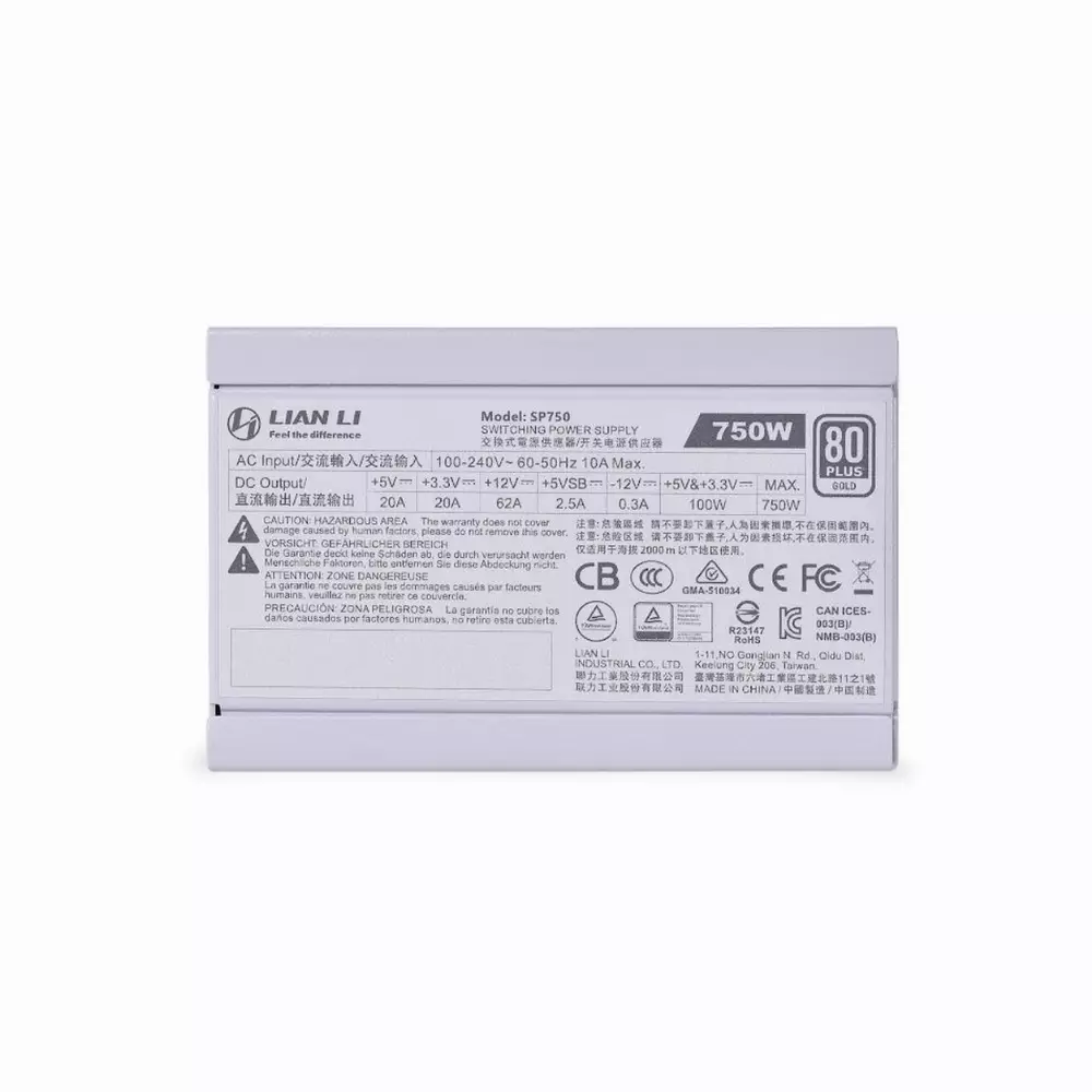 Захранване Lian Li SP750 750W White 80 Plus Gold SFX Full Modular