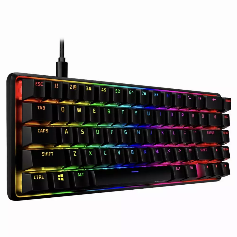 Геймърскa механична клавиатура HyperX Alloy Origins 65 HyperX Aqua Switches Black