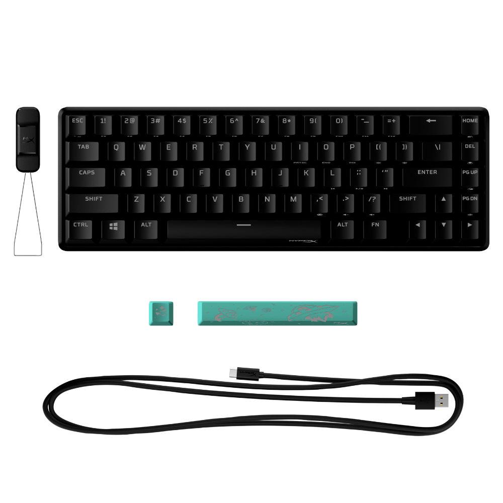 Геймърскa механична клавиатура HyperX Alloy Origins 65 HyperX Aqua Switches Black