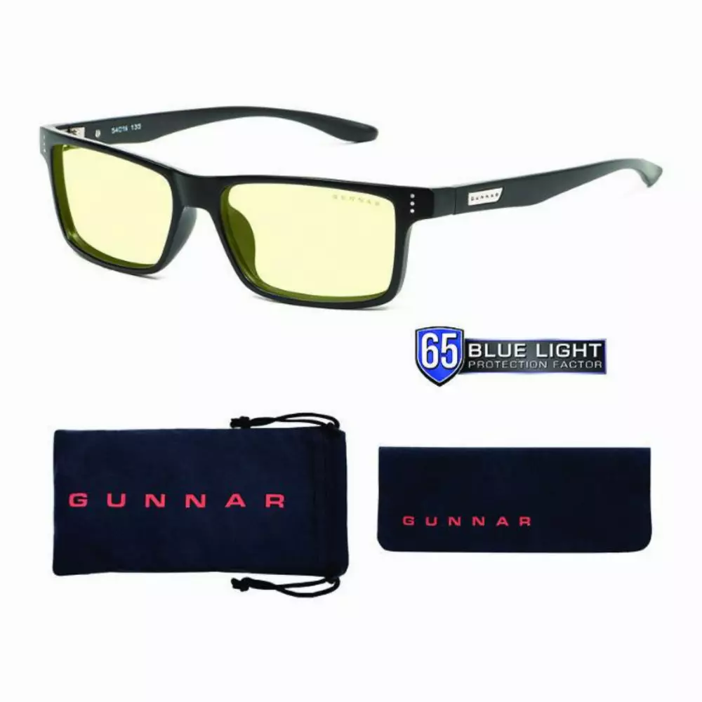 Геймърски очила GUNNAR Vertex Onyx, Amber Natural, Черен