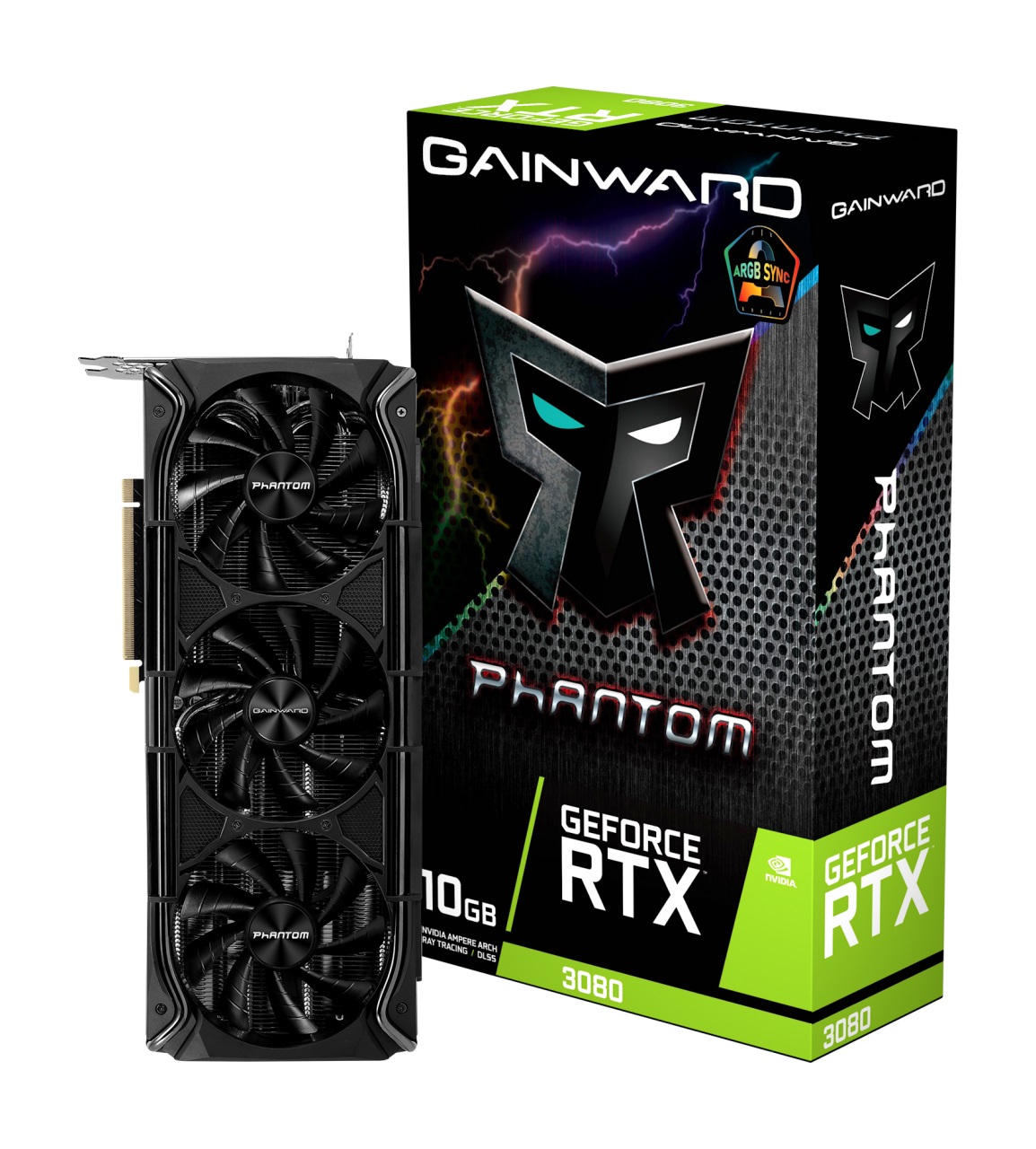 Видео карта Gainward GeForce RTX 3080 PHANTOM+ 10G LHR