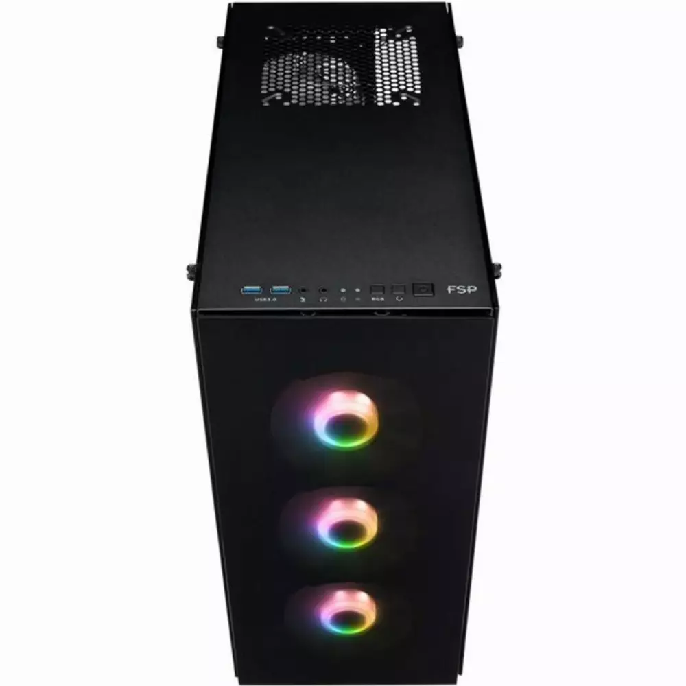 Кутия FSP Group CMT 512 ARGB Tempered Glass Mid-Tower Black