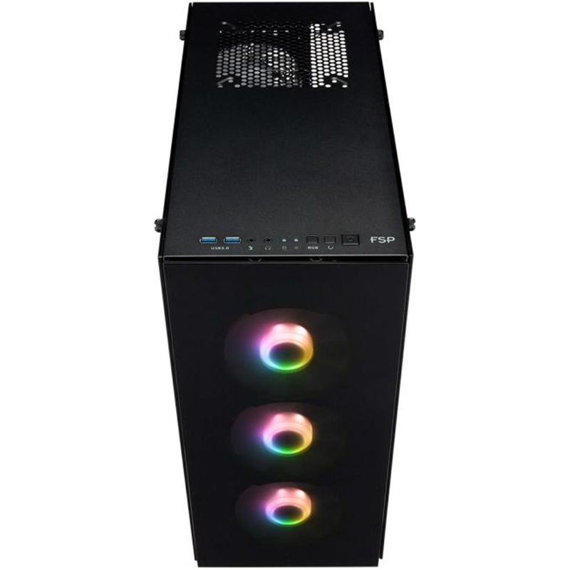 Кутия FSP Group CMT 512 ARGB Tempered Glass Mid-Tower Black