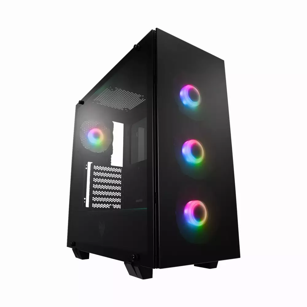 Кутия FSP Group CMT 512 ARGB Tempered Glass Mid-Tower Black
