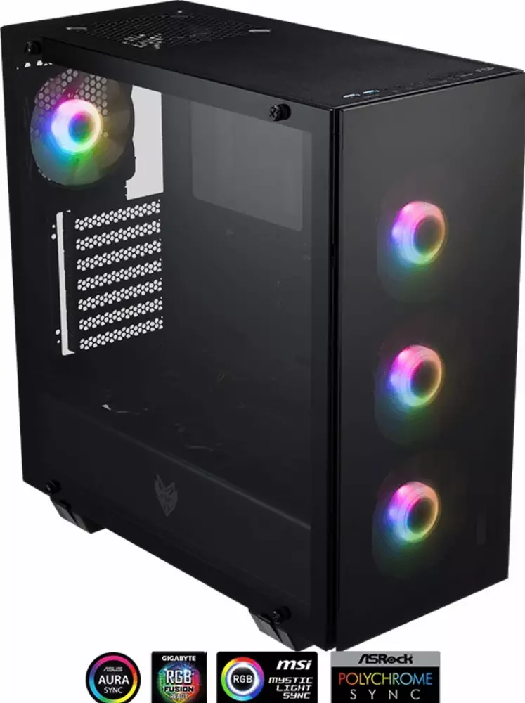 Кутия FSP Group CMT 512 ARGB Tempered Glass Mid-Tower Black
