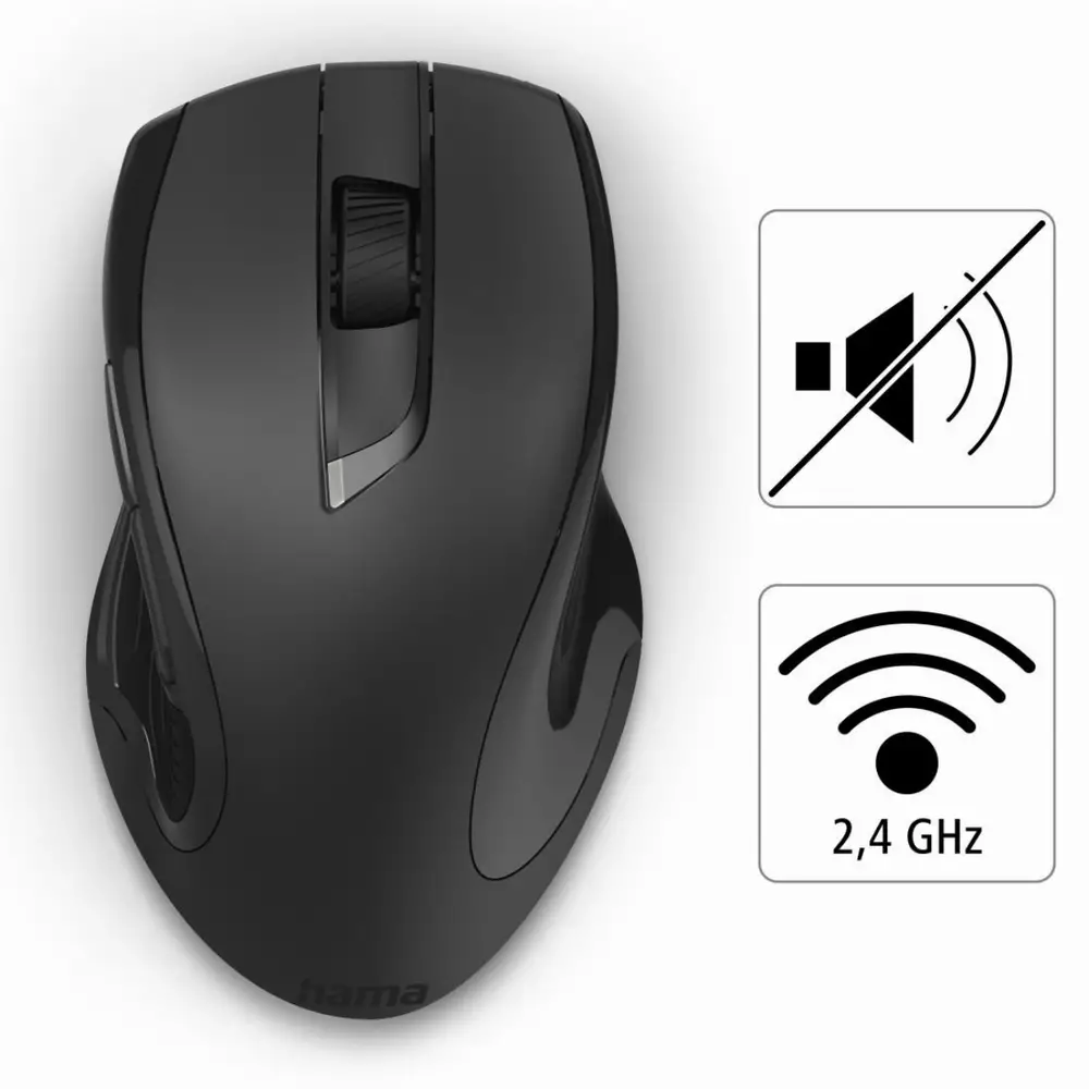 Безжична оптична мишка HAMA MW-900 Wireless 2.4Ghz Mouse Black