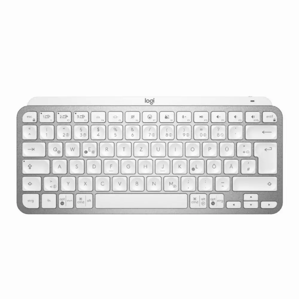Безжична клавиатура Logitech MX Keys Mini, Bluetooth, USB-C, Pale Grey
