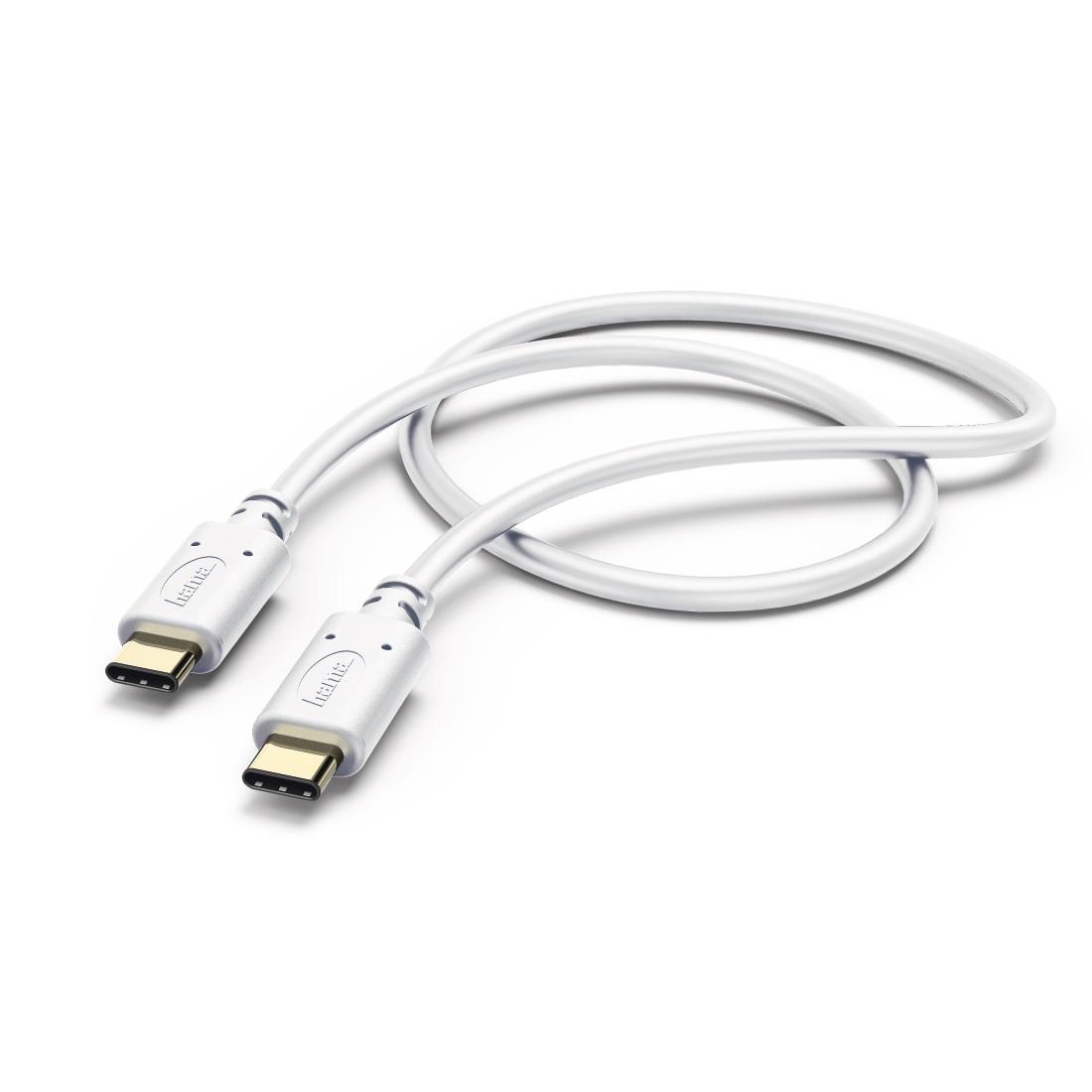 Кабел USB-C мъжко - USB-C мъжко, 1.5 м, 480 MBit/s, Бял